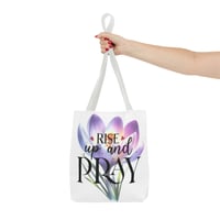 Image 2 of Rise And Pray Tote Bag (AOP)