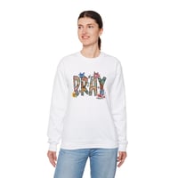 Image 4 of Christmas Sweatshirt, Pray Christmas Sweatshirt, Christian Sweater For Her,  Religious l Christia...