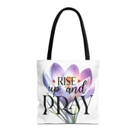 Image 5 of Rise And Pray Tote Bag (AOP)
