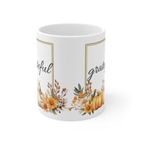 Image 2 of Fall Grateful Ceramic Coffee Mug, Positive Coffee Mug, Inspirational Teacup, Motivational Gift, E...