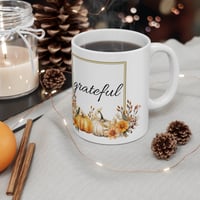 Image 5 of Fall Grateful Ceramic Coffee Mug, Positive Coffee Mug, Inspirational Teacup, Motivational Gift, E...
