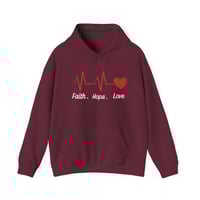 Image 2 of Faith Hope Love Christian Hoodie, Christian Sweatshirt, Jesus Hoodie, Trendy Hoodie, Faith Christ...