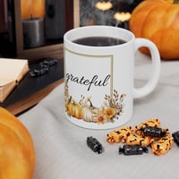 Image 6 of Fall Grateful Ceramic Coffee Mug, Positive Coffee Mug, Inspirational Teacup, Motivational Gift, E...