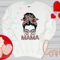Image 3 of One Loved Mama, Sweatshirt, Valentine's Day Sweater, Valentine's Day Gift, Gift for Mom, Women Va...