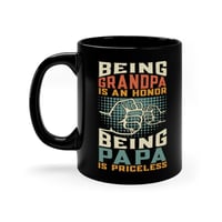 Image 1 of Father's Day Mug, Being A Grandpa Is An Honor, Being A Papa Is Priceless Mug, Gift For Dad, 11oz ...