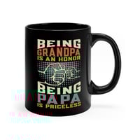 Image 3 of Father's Day Mug, Being A Grandpa Is An Honor, Being A Papa Is Priceless Mug, Gift For Dad, 11oz ...