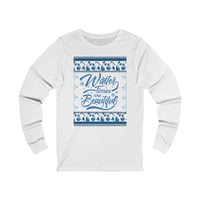 Image 2 of White Ugly Christmas Unisex Jersey Long Sleeve Tee