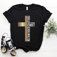 Image 3 of Cross T-Shirt, Bible Quote Shirt, Christian Shirt, Unisex Religious Shirt, Christian Apparel, Chr...