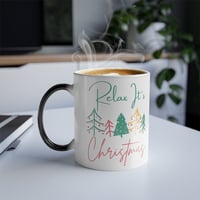 Image 1 of Relax it's Christmas Color Morphing Mug, 11oz