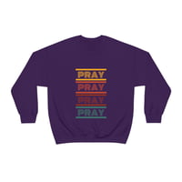 Image 4 of Pray Sweatshirt, Retro Sweatshirt, Fall Sweater, Thanksgiving Sweatshirt, Gift for Him, Gift for ...