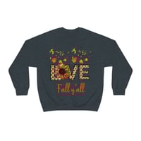 Image 4 of Love Fall Y'all Sweatshirt, Fall Sweatshirt, Autumn Sweater, Thanksgiving Sweater, Gift Idea, Uni...