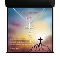 Image 1 of To My Wife Necklace, Valentine's Day Jesus Cross Necklace, Inspiring Gift For Her, Anniversary Gi...