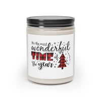 Image 1 of It's The Most Wonderful Of The Year Christmas Cinamon Stick And Vanilla Scented Candle, 9oz Chris...