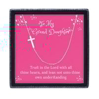 Image 5 of Easter Personalized Cross Necklace, Trust In The Lord Easter Necklace, Easter Cross Necklace For ...