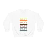 Image 6 of Pray Sweatshirt, Retro Sweatshirt, Fall Sweater, Thanksgiving Sweatshirt, Gift for Him, Gift for ...