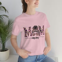 Image 4 of Messy Bun Mama Shirt, Mother's Day Gift For Mom Tee, Leopard Print Mama Gift For Mother's Day, Co...