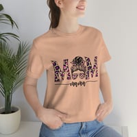 Image 5 of Messy Bun Mama Shirt, Mother's Day Gift For Mom Tee, Leopard Print Mama Gift For Mother's Day, Co...