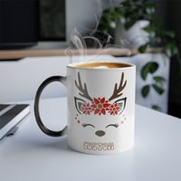 Image 2 of Reindeer Graphic Color Morphing Mug, 11oz