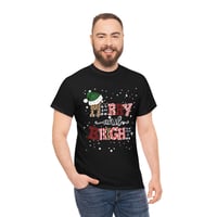 Image 3 of Merry And Bight Christmas T-shirt, Leopard Print Christmas Shirt, Women Christmas T-Shirt, Holida...