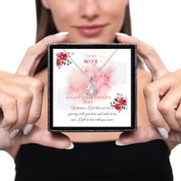 Image 2 of To My Wife Necklace, Happy Valentine's Day Dreamy Babe Necklace, Romantic Gift For Her, Valentine...