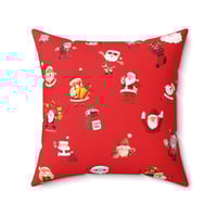 Image 1 of Christmas Home Decorative Spun Polyester Square Pillow, Gifts for The Holiday, Holiday Decorative...
