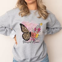 Image 3 of Blessed Mama Sweater, Mother's Day Gift, Women Butterfly Sweater, Mother's Day Mom Gift, Wife Gif...