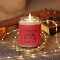 Image 1 of Choen, Blessed, Forgiven ad Redeemed, Scented Christmas Candle, Christmas Gifts Idea, Holiday Sce...