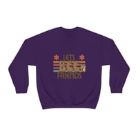Image 7 of Let's Bee Friends Shirt, Retro Sweatshirt, Women Fall Sweatshirt, Ladies Fall Sweater Unisex Heav...
