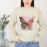 Image 4 of Blessed Mama Sweater, Mother's Day Gift, Women Butterfly Sweater, Mother's Day Mom Gift, Wife Gif...