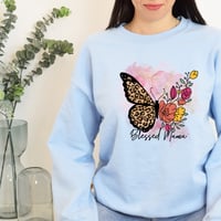 Image 5 of Blessed Mama Sweater, Mother's Day Gift, Women Butterfly Sweater, Mother's Day Mom Gift, Wife Gif...