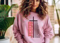 Image 2 of Easter Sweatshirt, Christian Sweater, Names of Jesus Sweatshirt, Easter Religious Shirt, Faith Sw...