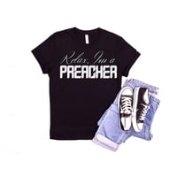 Image 2 of Personalized Relax I'm A Preacher, Pastor T-shirt, Preacher Gift, Funny Preacher Shirt, Religious...