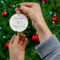 Image 1 of Our First Christmas Engaged 2023 Ornament, Personalized Christmas Ornament,  Christmas Ornament, ...