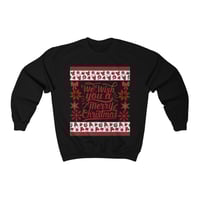 Image 5 of We Wish You a Merry Christmas Sweatshirt, Ugly Christmas Sweater, Women Ugly Christmas Sweater, U...