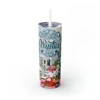 Image 2 of Merry Christmas Tumbler with Straw, Winter Tumbler, Christmas Tumbler for Her, Holiday Gift Idea,...