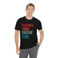 Image 3 of He Is Risen T-Shirt, Happy Easter Shirt, Religious Easter Apparel For Men. Christian Easter T-Shi...