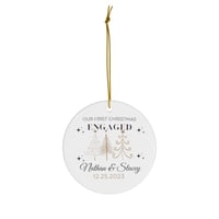 Image 2 of Our First Christmas Engaged 2023 Ornament, Personalized Christmas Ornament,  Christmas Ornament, ...