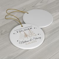 Image 3 of Our First Christmas Engaged 2023 Ornament, Personalized Christmas Ornament,  Christmas Ornament, ...