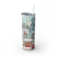 Image 4 of Merry Christmas Tumbler with Straw, Winter Tumbler, Christmas Tumbler for Her, Holiday Gift Idea,...