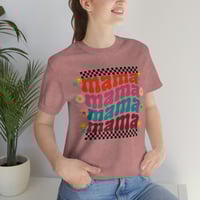 Image 5 of Retro Groovy Mama Shirt, Mother's Day Gift For Mom Tee, Cute Mama Gift For Mother's Day, Retro Ma...