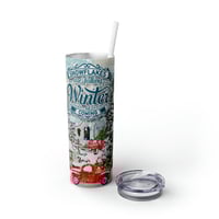 Image 5 of Merry Christmas Tumbler with Straw, Winter Tumbler, Christmas Tumbler for Her, Holiday Gift Idea,...