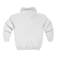 Image 2 of Jesus White And Black Christmas Unisex Heavy Blend Full Zip Hooded Sweatshirt, Holiday Gift Idea,...
