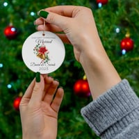 Image 3 of Our First Christmas Married 2023 Ornament, Personalized Christmas Ornament, Couple Names Christma...