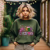 Image 3 of Christmas Sweatshirt, Vintage Christmas Sweatshirt, Christmas Sweater, Merry Christmas Gifts For ...