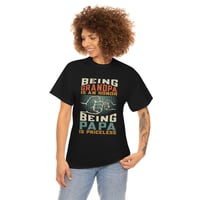 Image 2 of Being A Grandpa Is An Honor, Being A Papa Is Priceless Unisex Heavy Cotton Tee