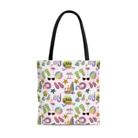Image 1 of Beach Themed AOP Tote Bag