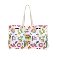 Image 2 of Beach Themed Weekender Bag perfect for getaways or around town.