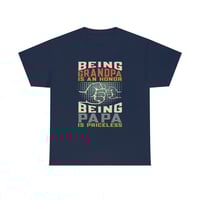 Image 6 of Being A Grandpa Is An Honor, Being A Papa Is Priceless Unisex Heavy Cotton Tee