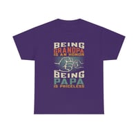 Image 7 of Being A Grandpa Is An Honor, Being A Papa Is Priceless Unisex Heavy Cotton Tee
