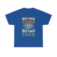 Image 8 of Being A Grandpa Is An Honor, Being A Papa Is Priceless Unisex Heavy Cotton Tee
